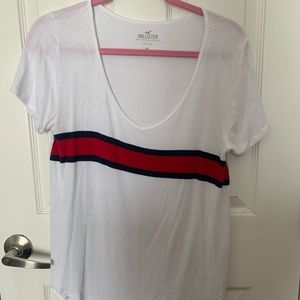 Hollister scoop neck stipe t shirt
